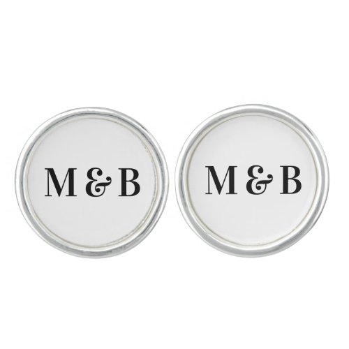 Personalized Couple Wedding Monogram Initials Cufflinks