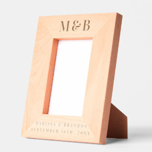 Personalized Couple Wedding Monogram Initials Engraved Frames