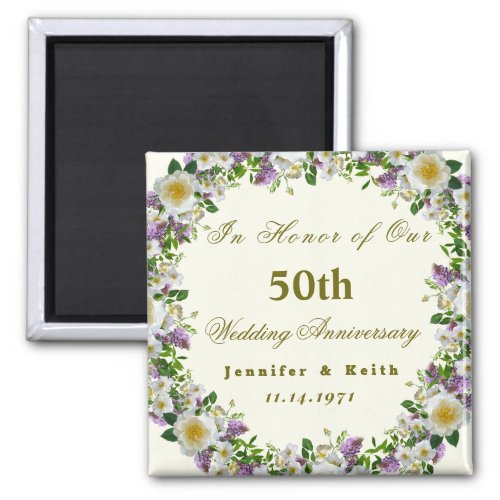 Personalized Couples 50th Wedding Anniversary      Magnet