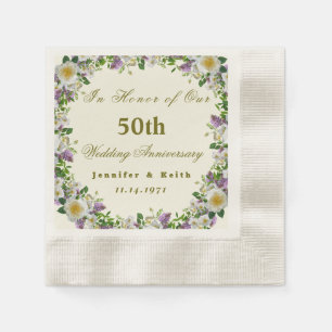 Personalized Couples 50th Wedding Anniversary Napkins