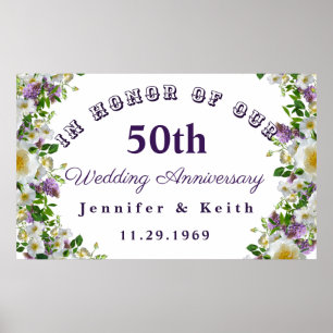 Personalized Couples 50th Wedding Anniversary Poster