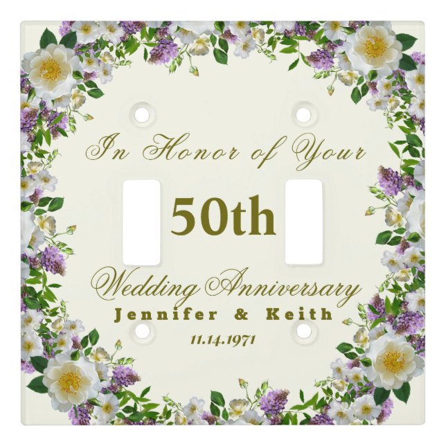 Personalized Couples 50th Wedding Anniversary   r Light Switch Cover (Front)