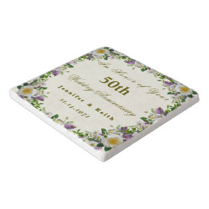 Personalized Couples 50th Wedding Anniversary Trivet