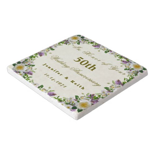 Personalized Couples 50th Wedding Anniversary    Trivet