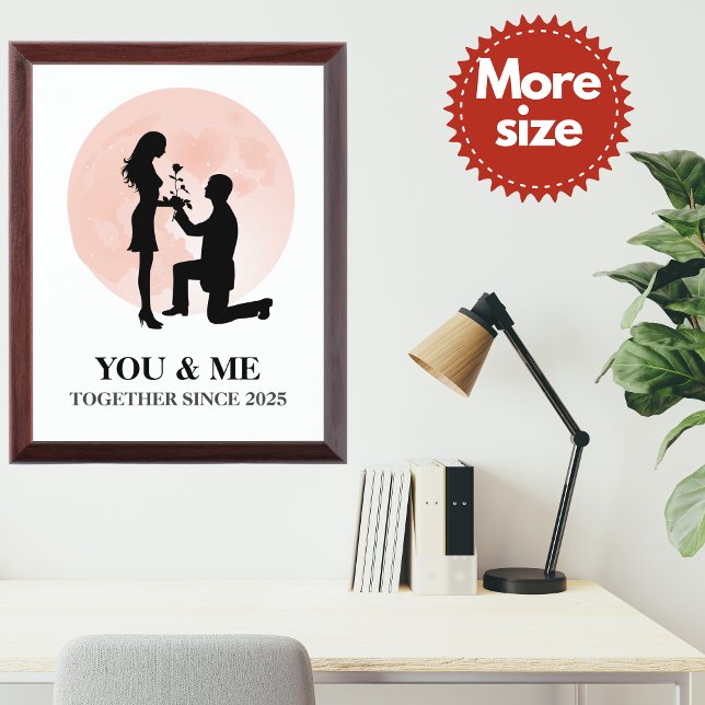 Personalized Couples Anniversary Print | Valentine Award Plaque (Personalized Couples Anniversary Print | Valentine’s Day Gift | Custom Gift for Him or Her)