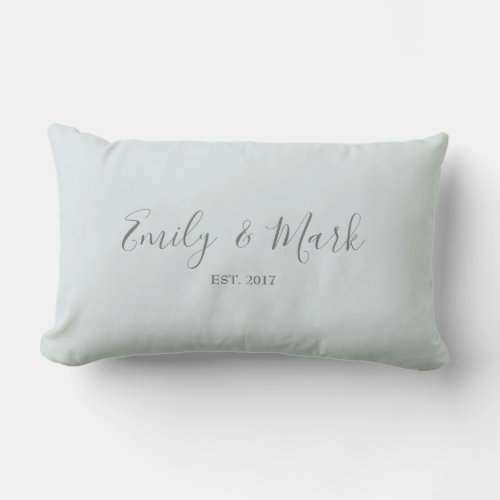 personalized Couples Bed Cushion Dusty Blue