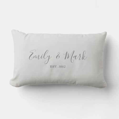 personalized Couples Bed Cushion Light Gray