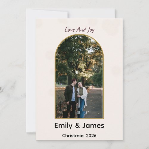 Personalized Couples Christmas Arch 2026 Holiday Card