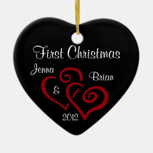 Personalized Couple's First Christmas Ornament