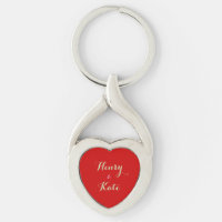 Personalized Couple's Heart Message Photo Keychain