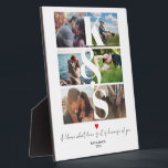 Personalized Couples Initial Photo Collage Custom Plaque<br><div class="desc">Personalized Couples Initial Photo Collage Custom</div>