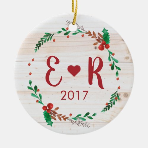 Personalized Couples Initials Ornament