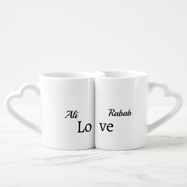Personalized Couples Matching Mugs Set (Front Nesting)