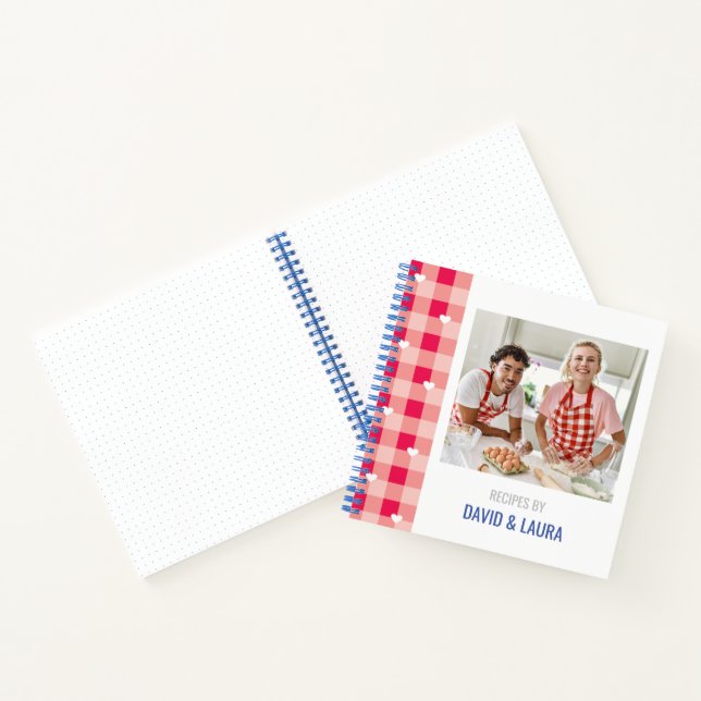 Personalized Couple's Memory Cookbook (Add Photo) Notebook (Inside)