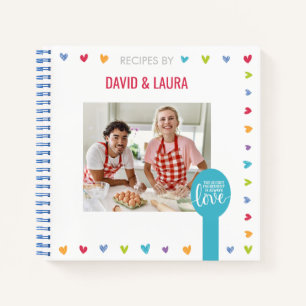 Personalized Couple's Memory Cookbook (Add Photo) Notebook