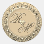 Personalized Couples Monogram Gold Seal at Zazzle