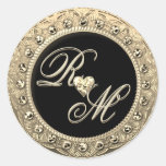 Personalized Couples Monogram Gold Seal at Zazzle