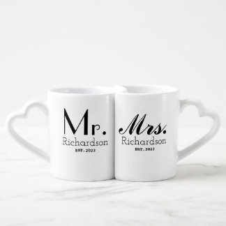 Personalized Couple's Mugs - His and Hers