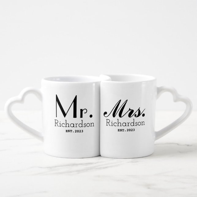 Personalized Couple's Mugs - His and Hers (Front Nesting)