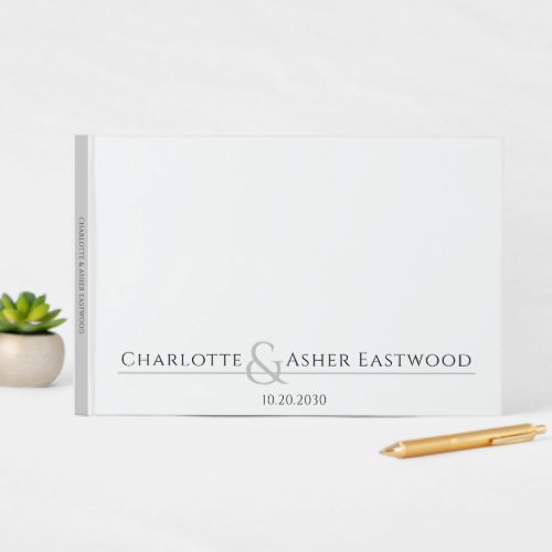 Personalized Couples Name Monogram Guest Book