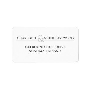 Personalized Couples Name Return Address Label