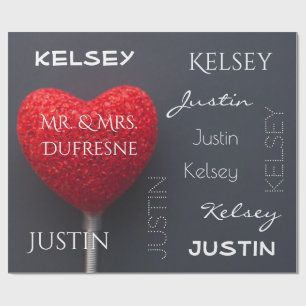Personalized Couple's Name Wrapping Paper