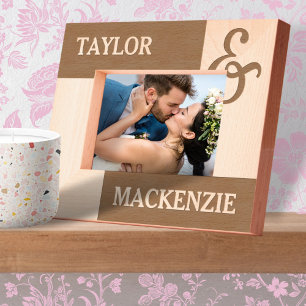 Personalized Couples Names and Ampersand  Engraved Frames