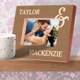 Personalized Couples Names and Ampersand  Engraved Frames