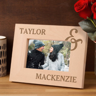 Personalized Couples Names and Ampersand  Engraved Frames