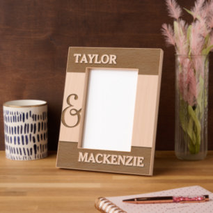 Personalized Couples Names and Ampersand  Engraved Frames