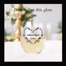 Personalized Couple's Names Elegant Heart Gift 