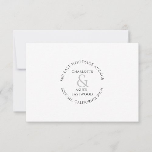 Personalized Couples Newlywed Note Card