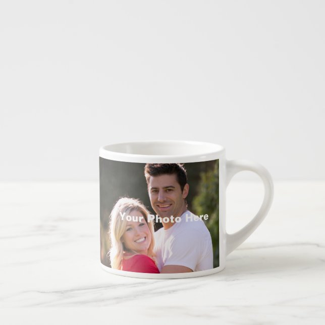 Personalized Couples Photo Espresso Mug (Right)