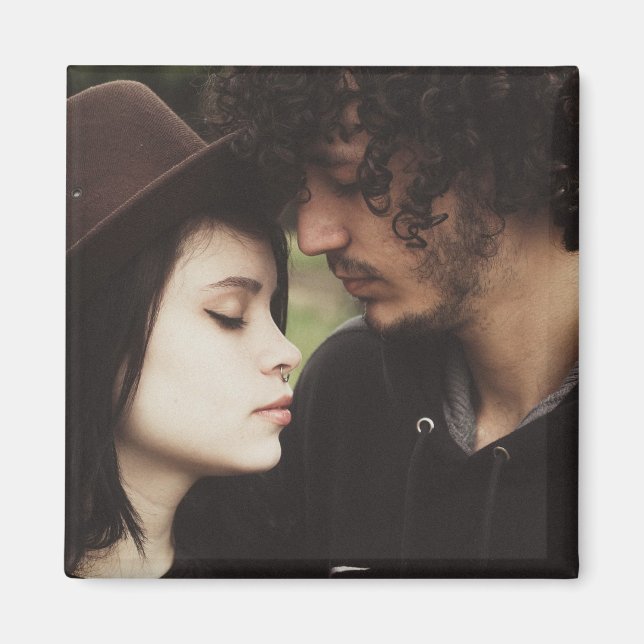 Personalized Couple's Photo Magnet (Front)