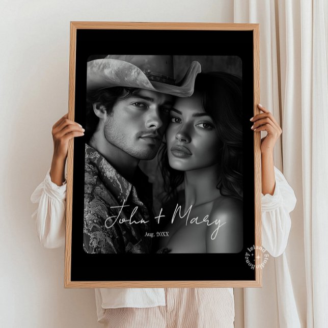 Personalized Couples Poster Print Modern Minimal (Creator Uploaded)