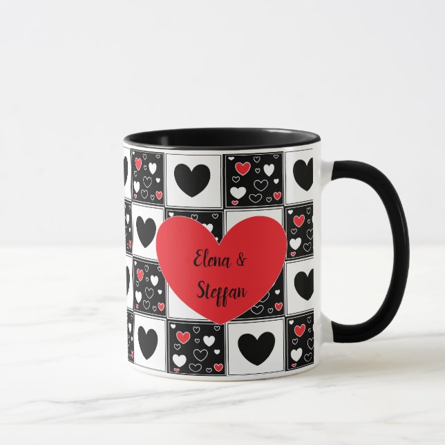 Personalized Couple's Romantic Heart Mug (Right)