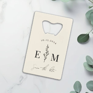 Personalized Couples Shower Wedding save the date Credit Card Bottle Opener