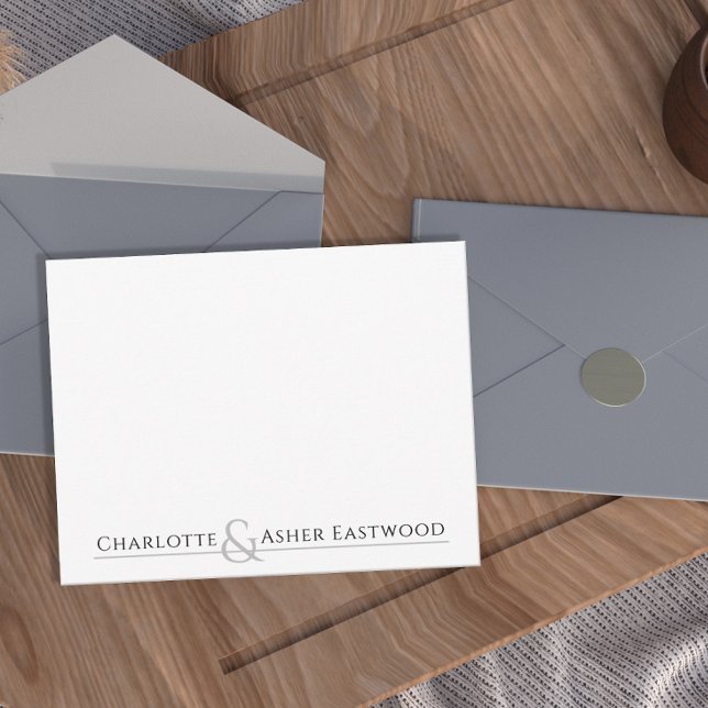 Personalized Couples Stationery Note Card (Creator Uploaded)