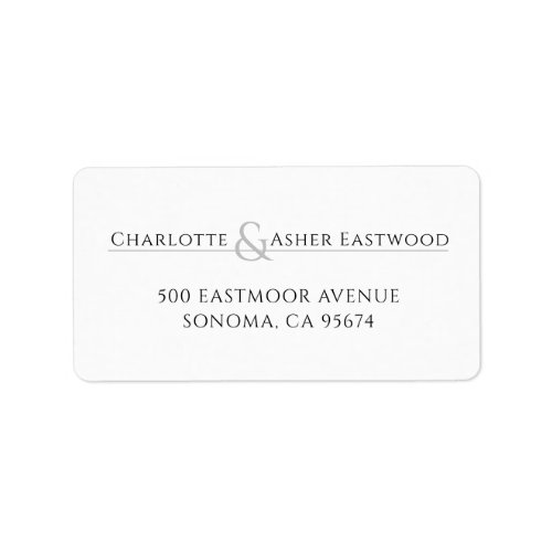 Personalized Couples Stationery Notes Label