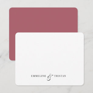 Personalized Couples Stationery Terracotta Note Card