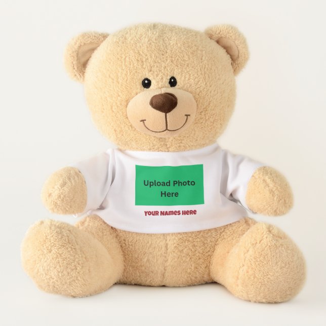 Personalized Couples Teddy Bear –Upload Your Photo (Front)