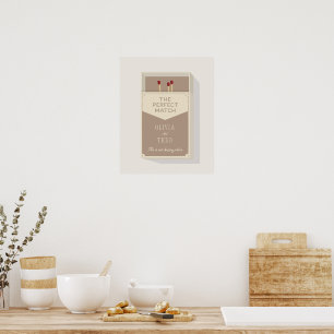 Personalized Couples The Perfect Match Matchbox Poster
