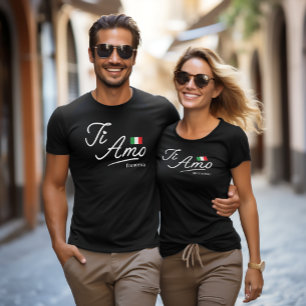 Personalized couple's Ti Amo Script  T-Shirt