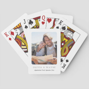 Personalized Couples Travel Hiking Backpacking  Poker Cards