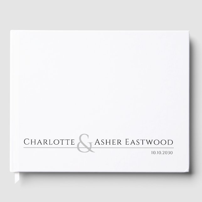 Personalized Couples Wedding Guest Book (Front)