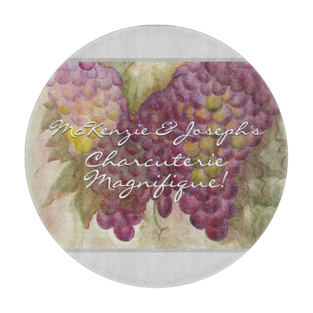 Personalized Couples Wine Themed Charcuterie  Cutting Board (Front)
