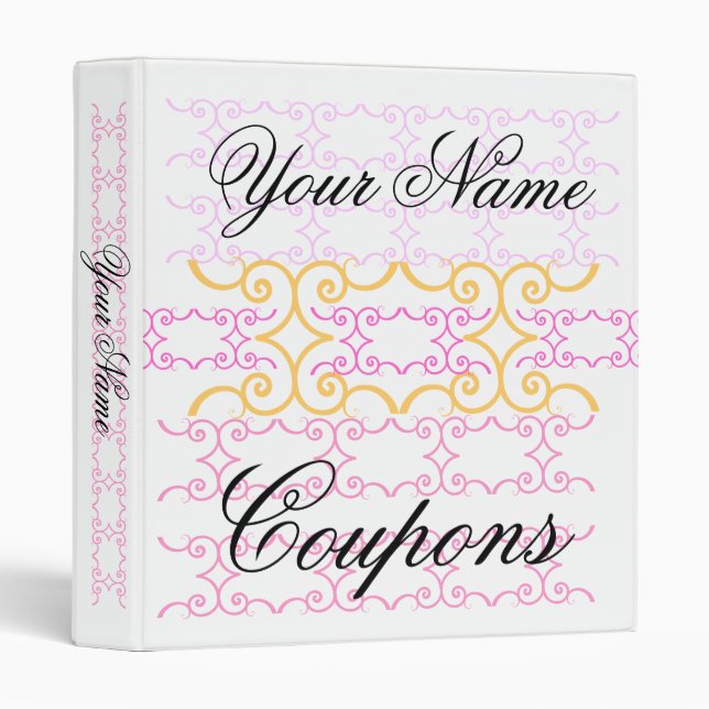 Personalized Coupon Binder Organizer (Front/Spine)