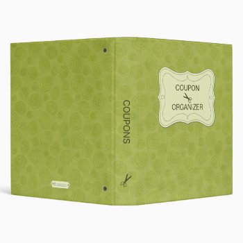 Personalized Coupon Lime Green Binder by artladymanor at Zazzle
