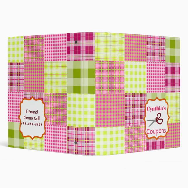 Personalized Coupon Organizer - Patchwork Binder (Background)