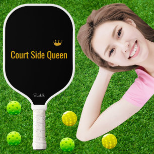 Personalized Court Side Queen Pickleball Mom Gift Carbon Fiber Pickleball Paddle